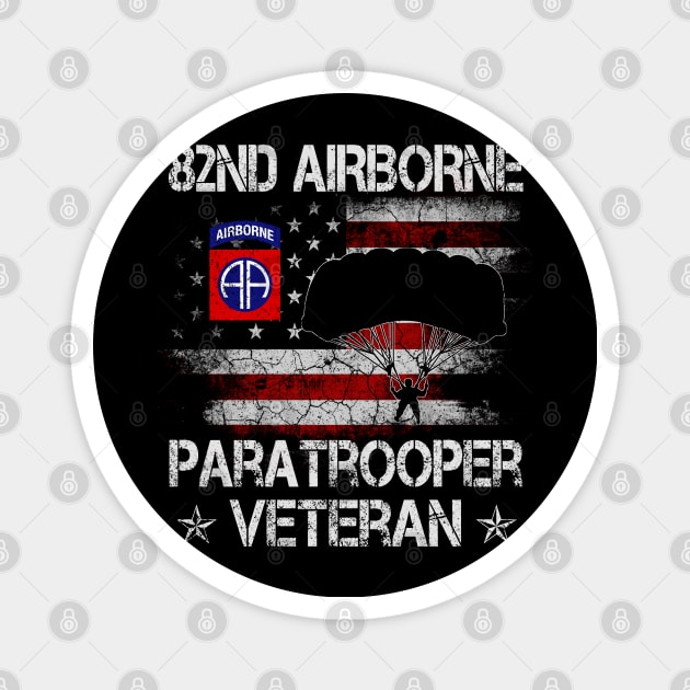 Proud 82nd Airborne Paratrooper Veteran Mens - Veterans Day Gift Magnet by floridadori